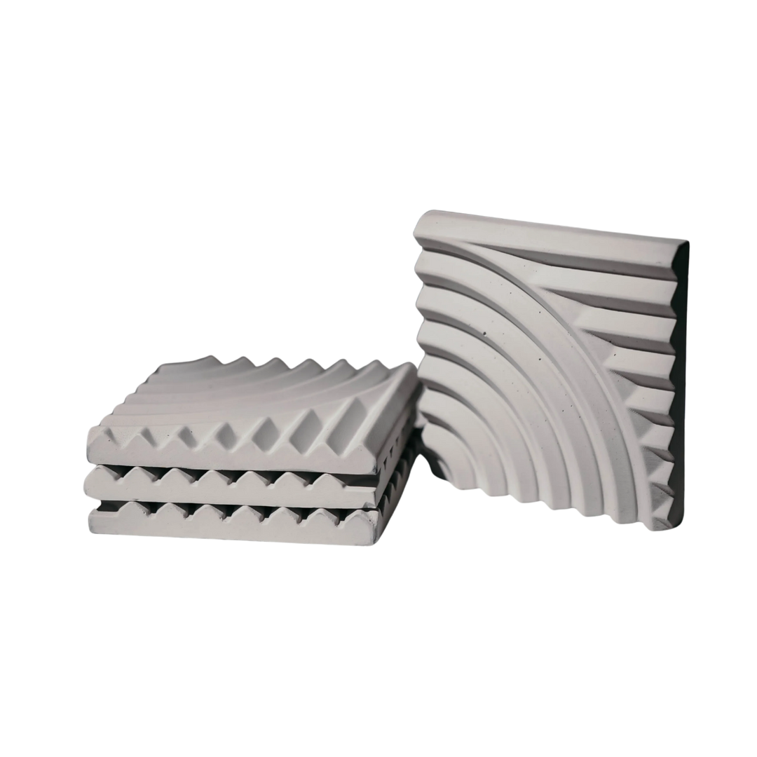 Handcrafted Concrete Coaster Set