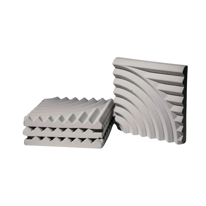 Handcrafted Concrete Coaster Set