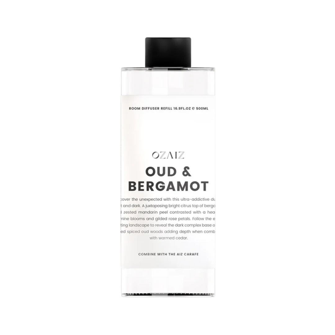 Oud Bergamot Handcrafted Glass Home Reed Diffuser