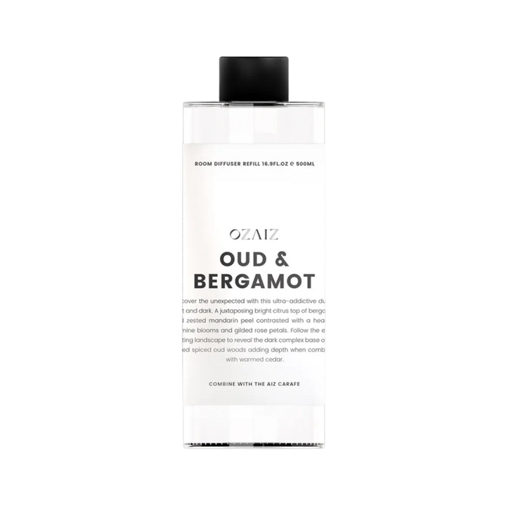 Oud Bergamot Handcrafted Glass Home Reed Diffuser