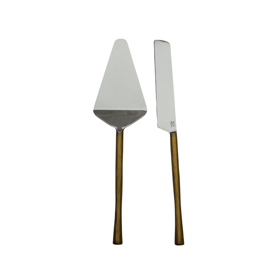 Handcrafted Gold Handle Cake Server Set, 2 Ct.