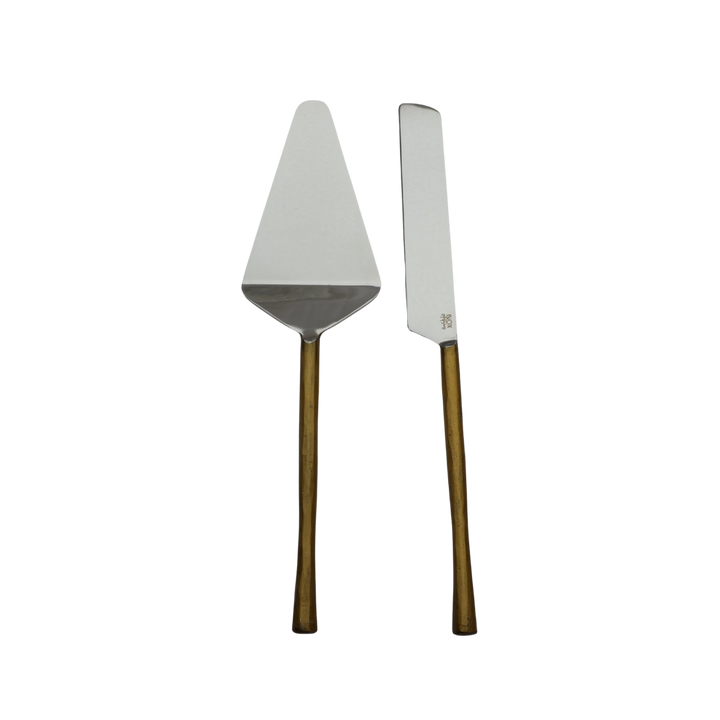 Handcrafted Gold Handle Cake Server Set, 2 Ct.