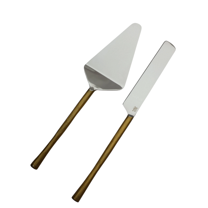 Handcrafted Gold Handle Cake Server Set, 2 Ct.