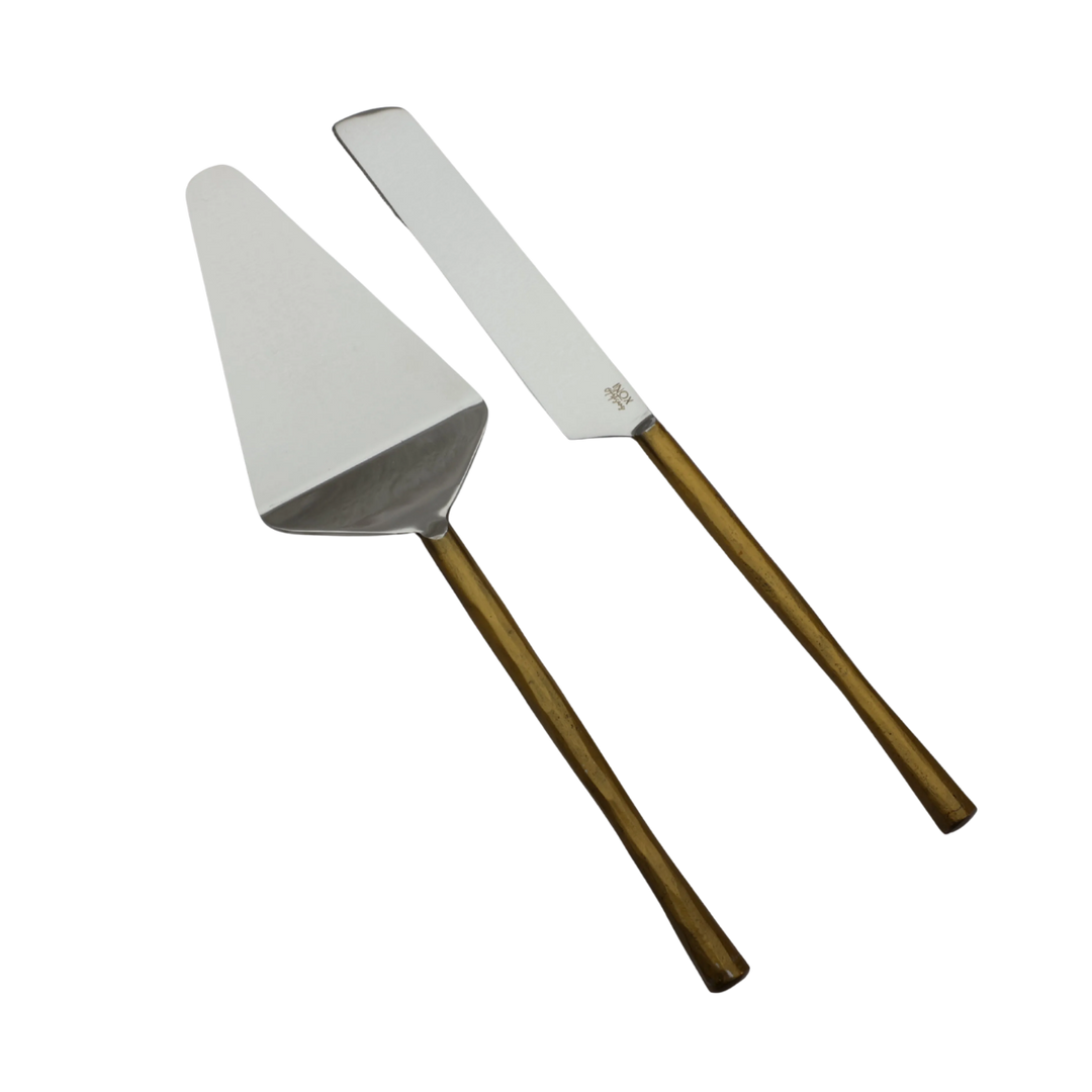 Handcrafted Gold Handle Cake Server Set, 2 Ct.