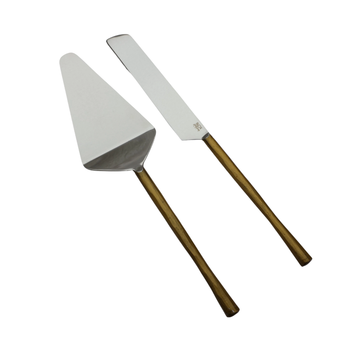 Handcrafted Gold Handle Cake Server Set, 2 Ct.