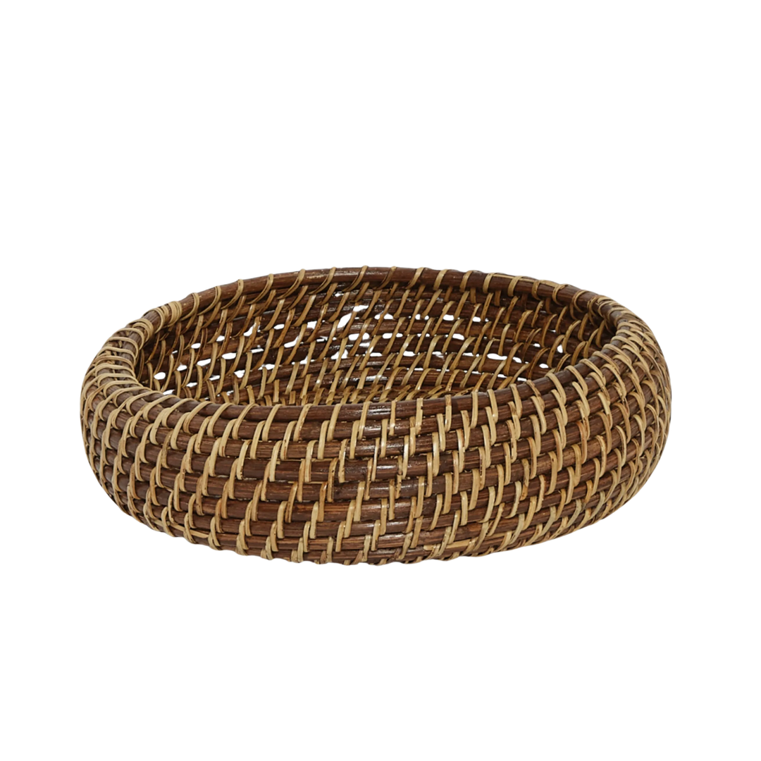 Handcrafted Rattan Fruit Bowl 10"