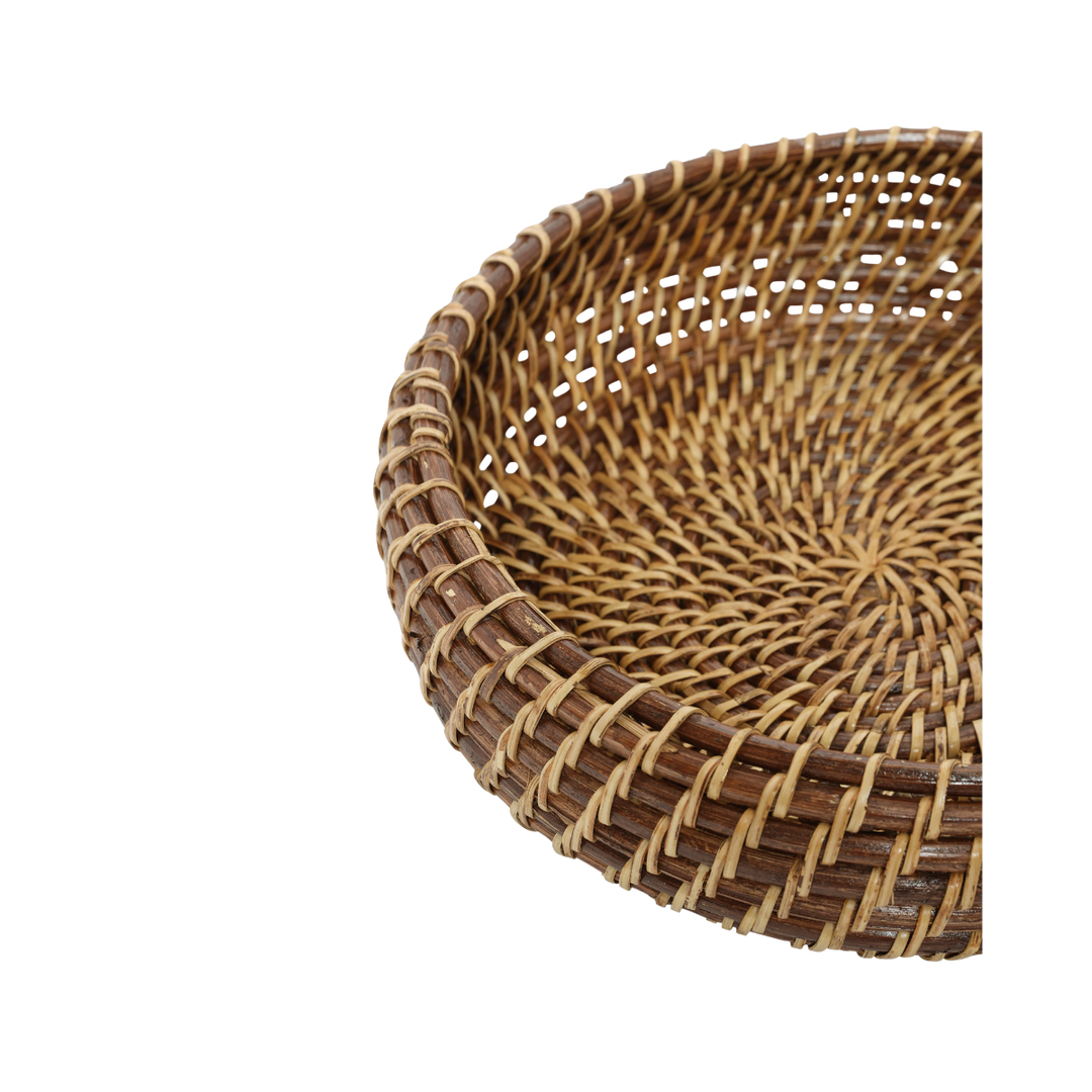 Handcrafted Rattan Fruit Bowl 10"