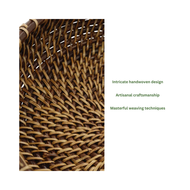 Handcrafted Rattan Fruit Bowl 10"