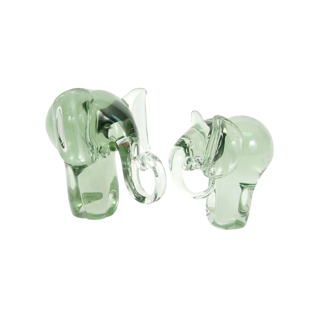 Handmade Glass Elephant Figurine