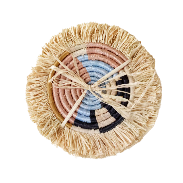 Handwoven Fringe Coaster Set