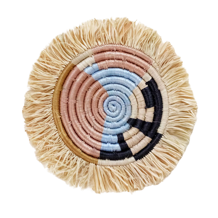 Handwoven Fringe Coaster Set