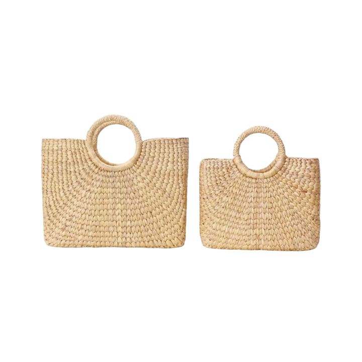 Handwoven Hyacinth Straw Handbag