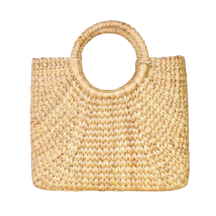 Handwoven Hyacinth Straw Handbag