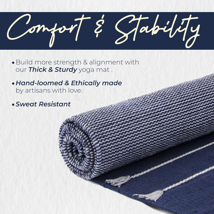 Organic Handcrafted Cotton Yoga &amp; Fitness Mat