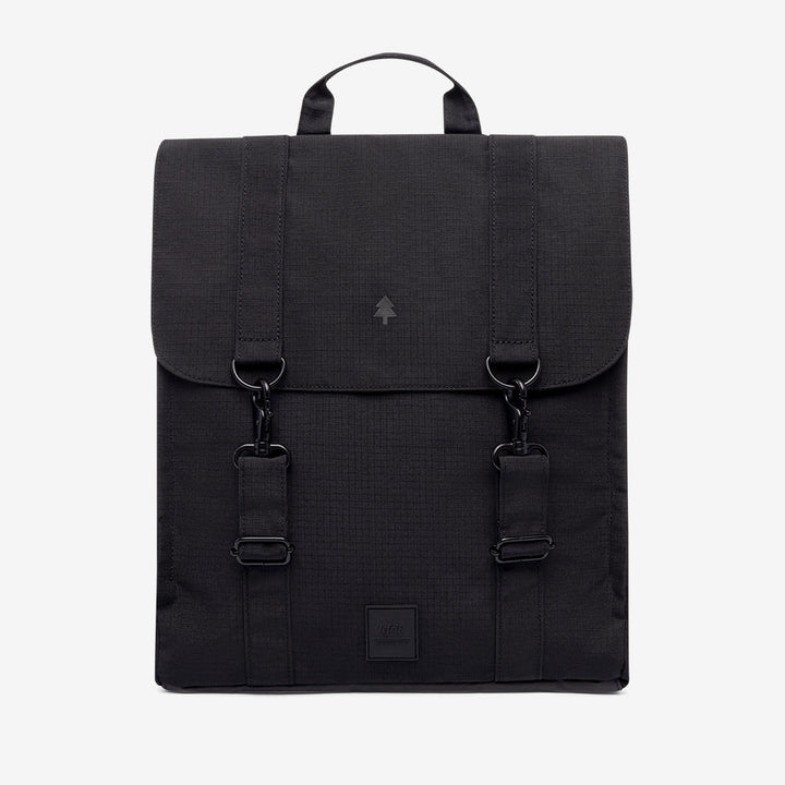 Fair-Trade Handcrafted XL Laptop Backpack, 16.8L, Black