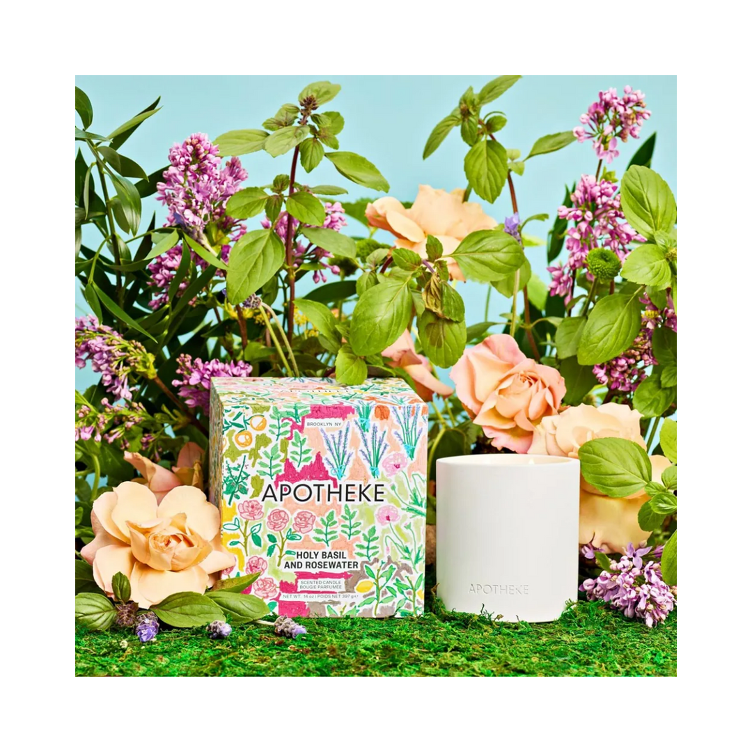 Holy Basil Rosewater Soy Candle