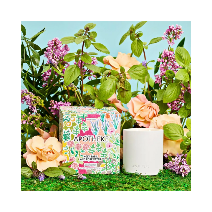 Holy Basil Rosewater Soy Candle