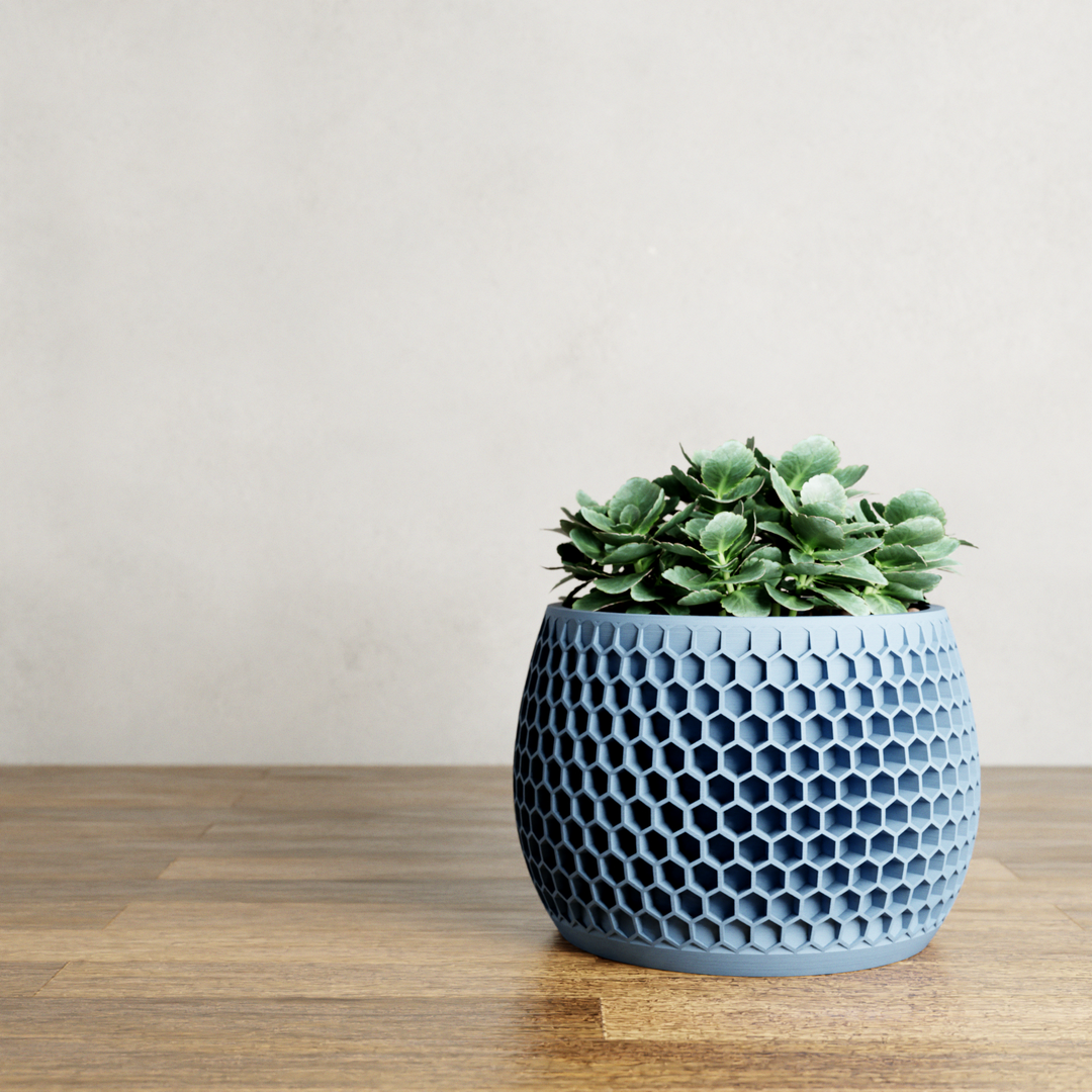 Bioplastic Honeycomb Geometric Planter, 3 Sizes