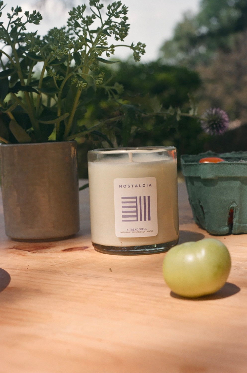 Hand-Poured Recycled Glass Soy Wax Forest Candle