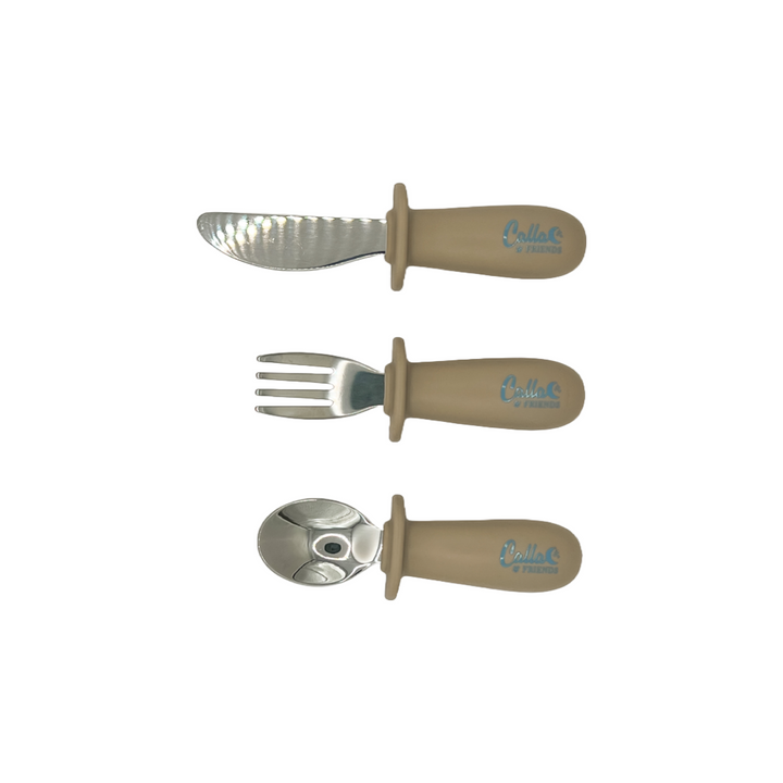 Non-Toxic Baby Flatware Set, Silicone &amp; Steel, 3 Ct.