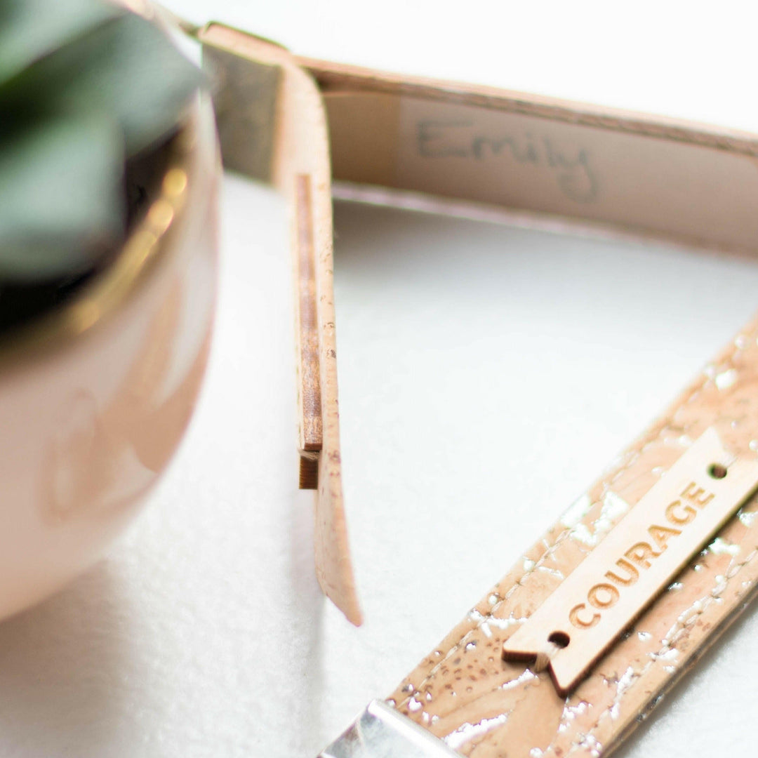 Upcycled Cork Luggage Tag, Water-Resistant, 4.5"
