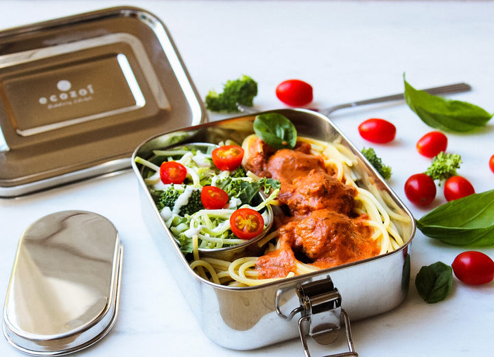 Plastic-Free 18/8 Stainless Steel Food Storage Box, 24 oz.