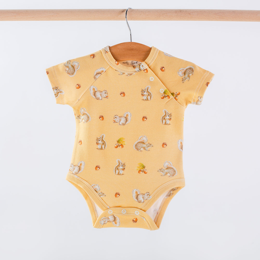 Organic Cotton Woodland Print Unisex Baby Onesie