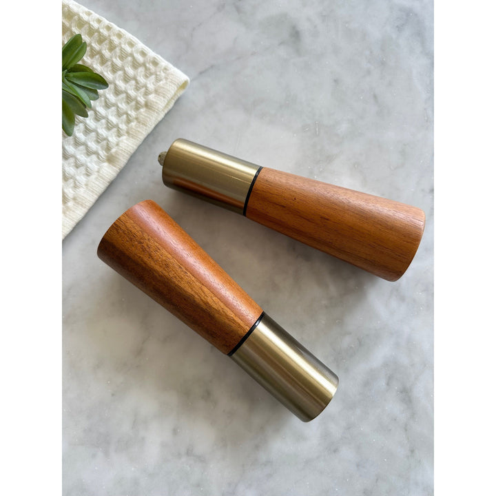 Handcrafted Acacia Wood Salt &amp; Pepper Grinders, 2 Ct.