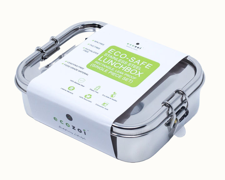 Plastic-Free 18/8 Stainless Steel Food Storage Box, 24 oz.