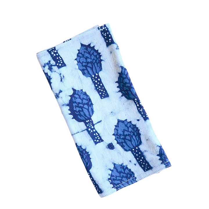 Indigo Magnolia Block Print Napkin Set