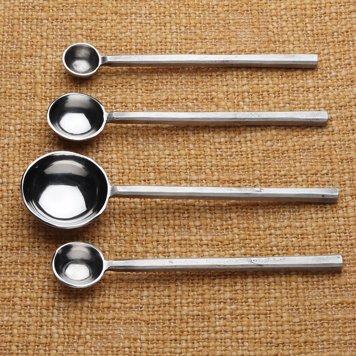 Handcrafted Stainless Steel Measuring Spoons, 4 Ct.