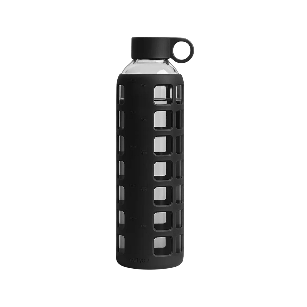 Wide-Mouth Glass Water Bottle