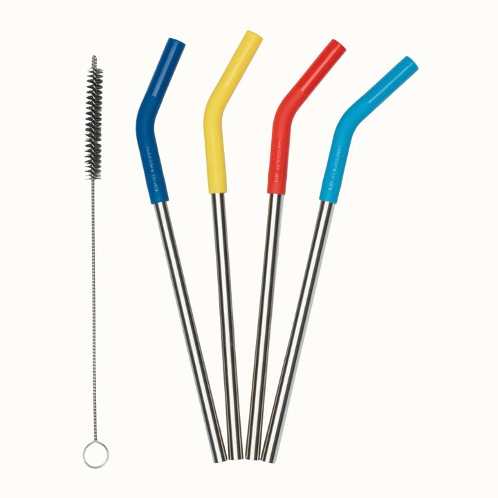 Recycled Stainless Steel Drinking Straws, 4 Ct.