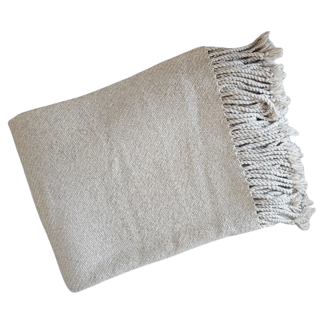 Kulsi Silver Alpaca Cotton Throw