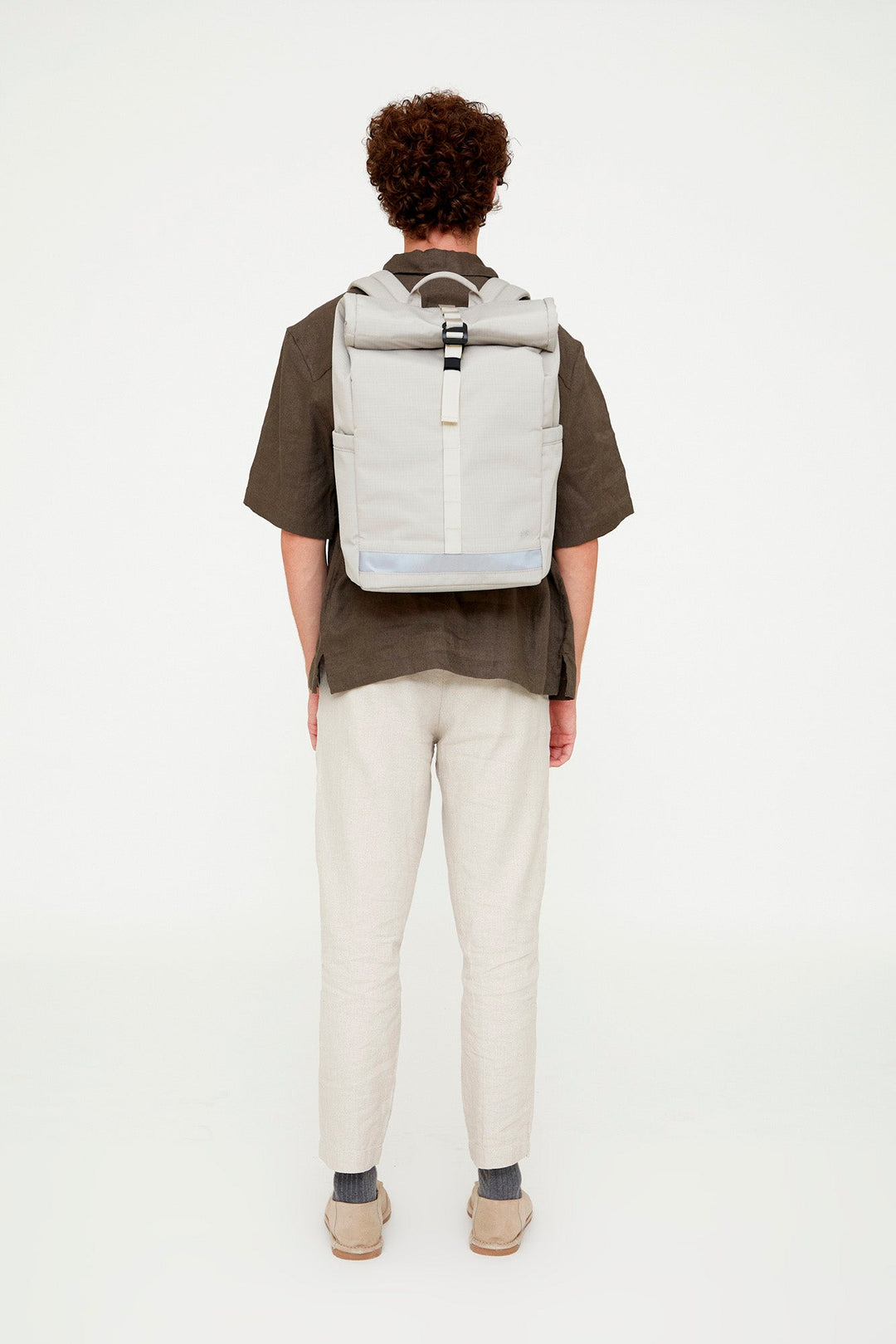 Vegan RPET Roll Backpack, Fossil