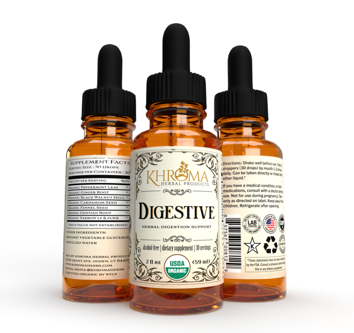Organic Alcohol-Free Herbal Digestive Bitters, 2 oz.