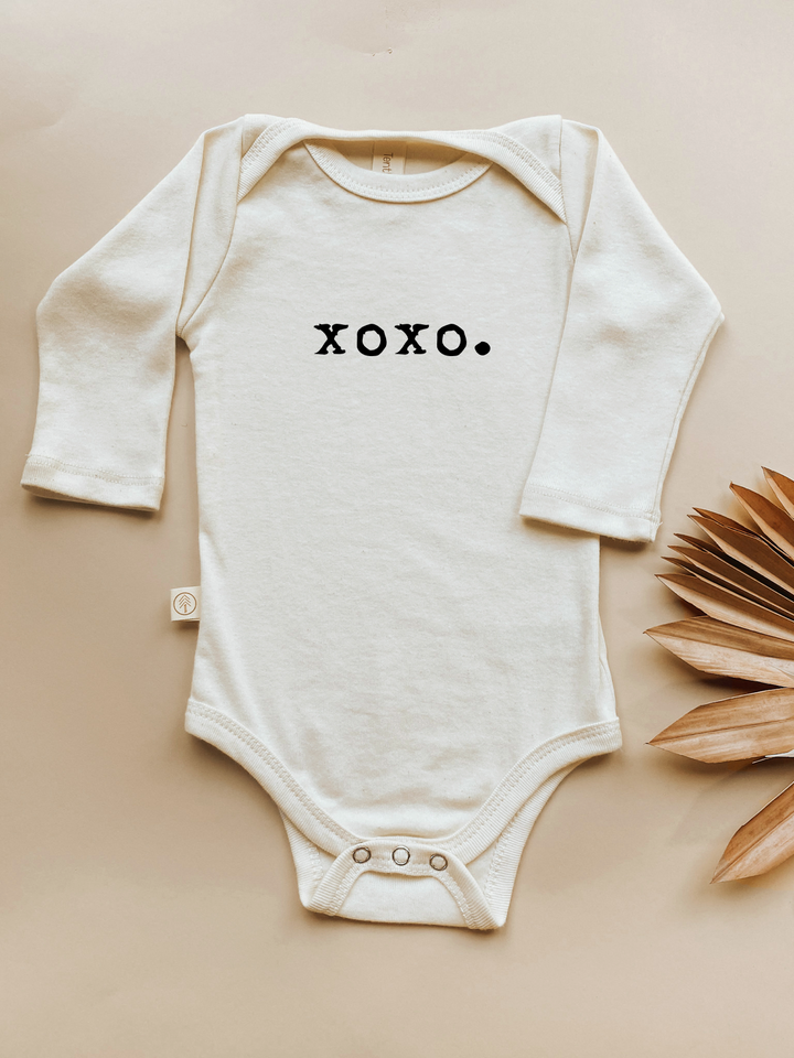 Organic Cotton XOXO Long Sleeve Baby Bodysuit
