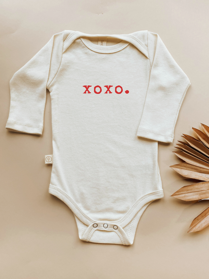 Organic Cotton XOXO Long Sleeve Baby Bodysuit