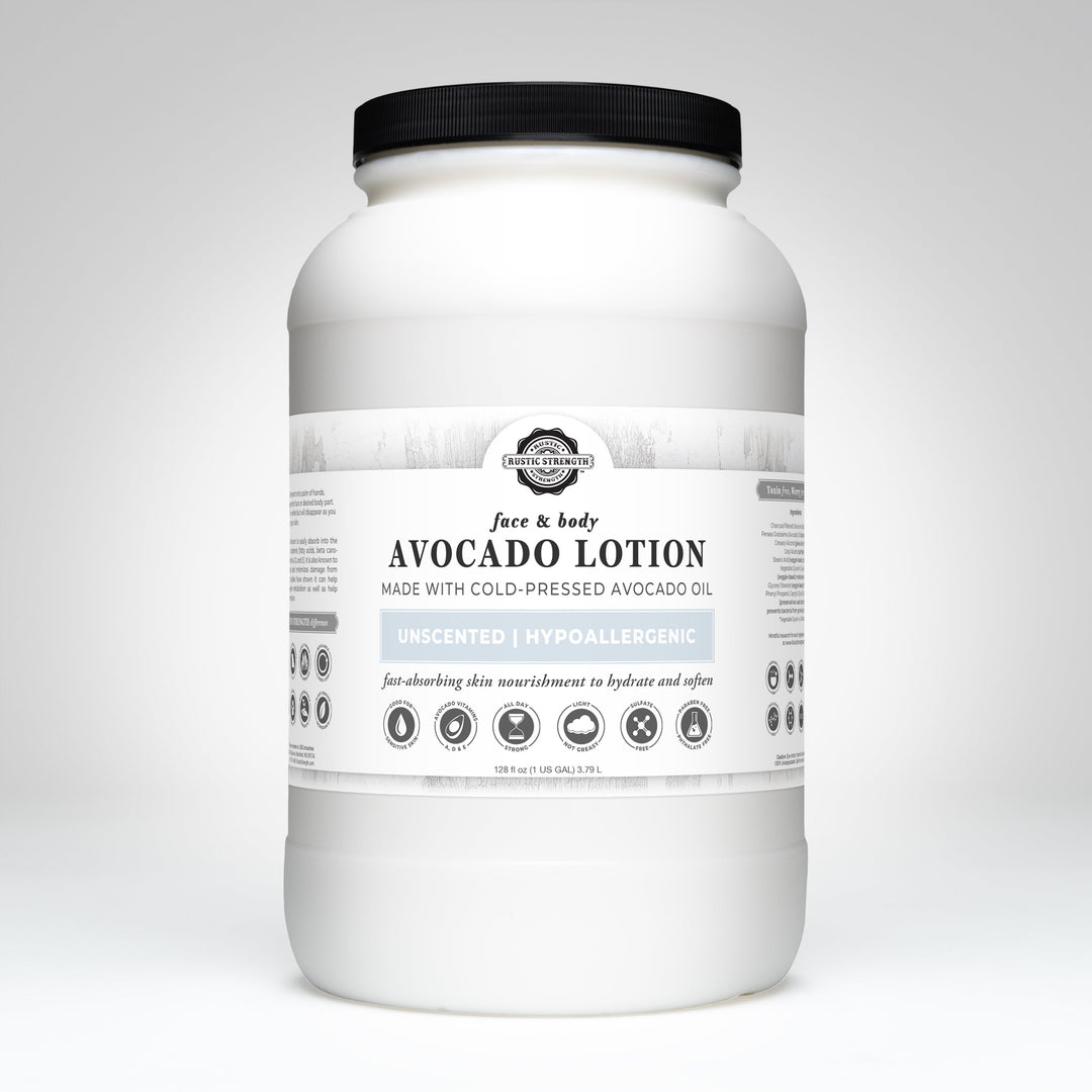 Vegan Avocado Oil Unscented Body Lotion, Cold-Pressed