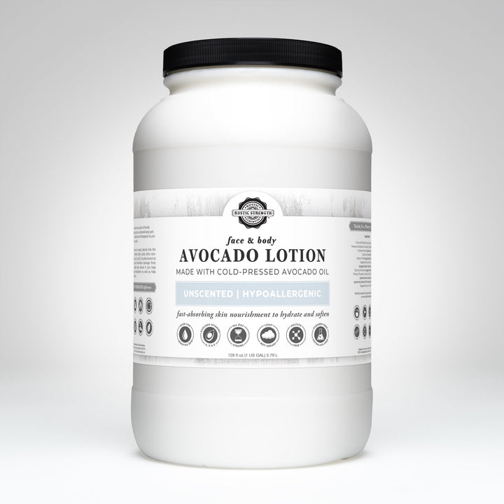 Vegan Avocado Oil Unscented Body Lotion, Cold-Pressed