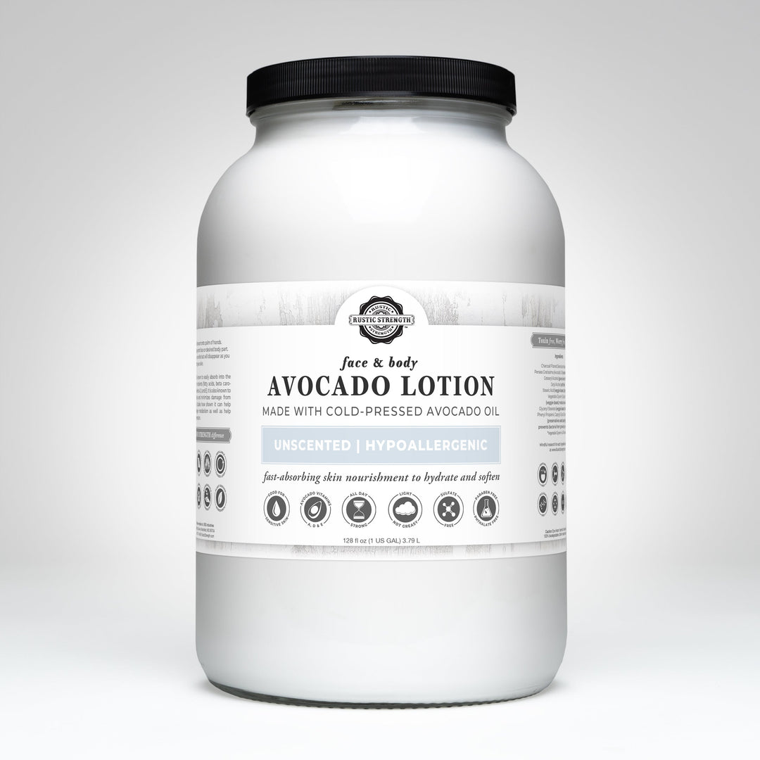 Vegan Avocado Oil Unscented Body Lotion, Cold-Pressed