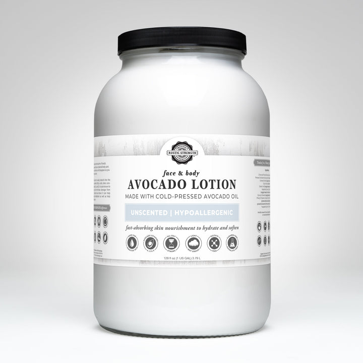 Vegan Avocado Oil Unscented Body Lotion, Cold-Pressed