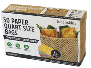 Compostable Unbleached Kraft Paper Sandwich Bags, 50 Ct.