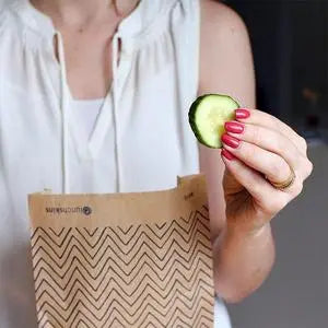 Compostable Unbleached Kraft Paper Sandwich Bags, 50 Ct.