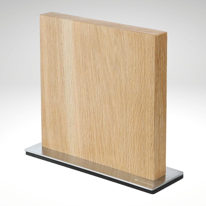 Solid Ash Wood Magnetic Knife Storage Block, 11" x 3.5"