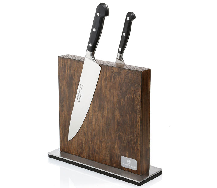Solid Ash Wood Magnetic Knife Storage Block, 11" x 3.5"
