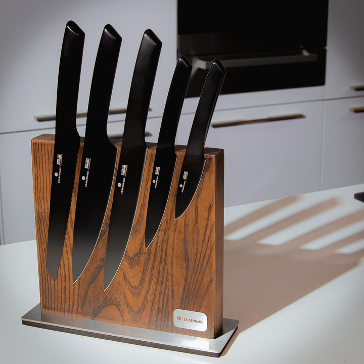 Solid Ash Wood Magnetic Knife Storage Block, 11" x 3.5"