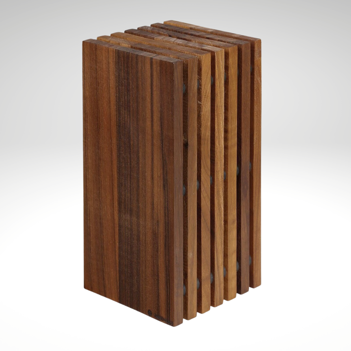 Handcrafted Walnut 12-Slot Knife Block Storage