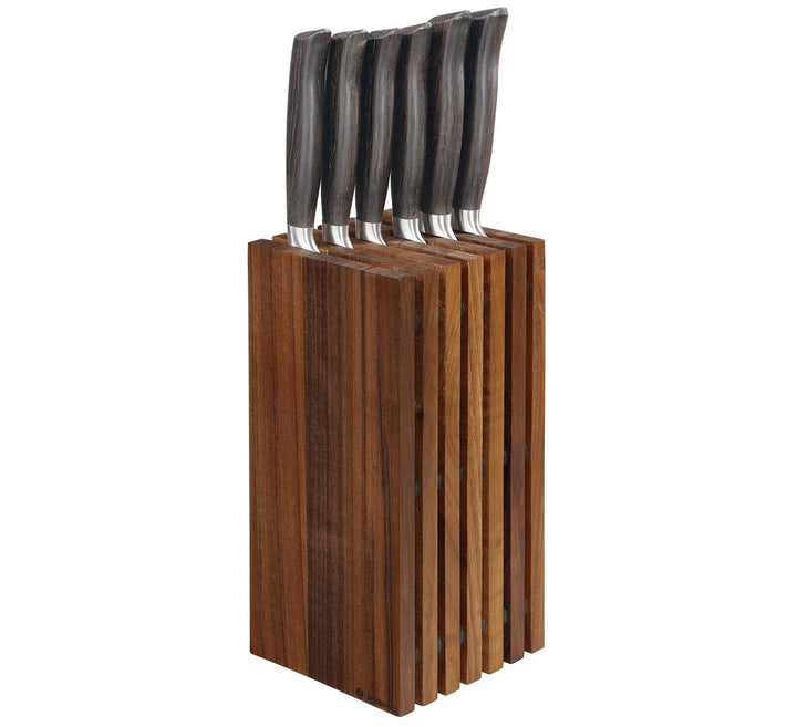 Handcrafted Walnut 12-Slot Knife Block Storage