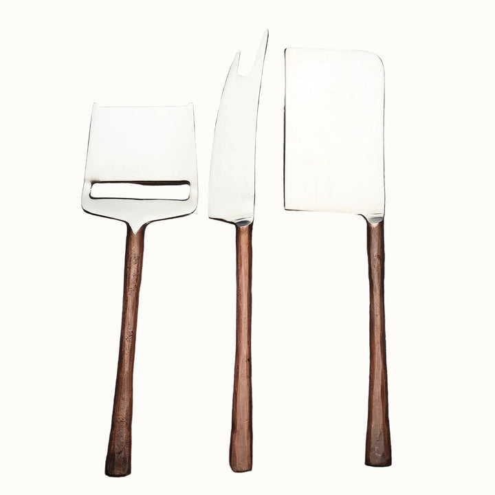 Handcrafted Stainless Steel Cheese Knife Set, 3 Ct.